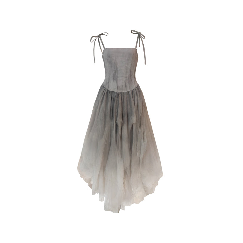 ombre grey dress Sheath-Column Floor Length Ombre Chiffon Bridesmaid Dress COCOMELODY COZF17015, Meadow