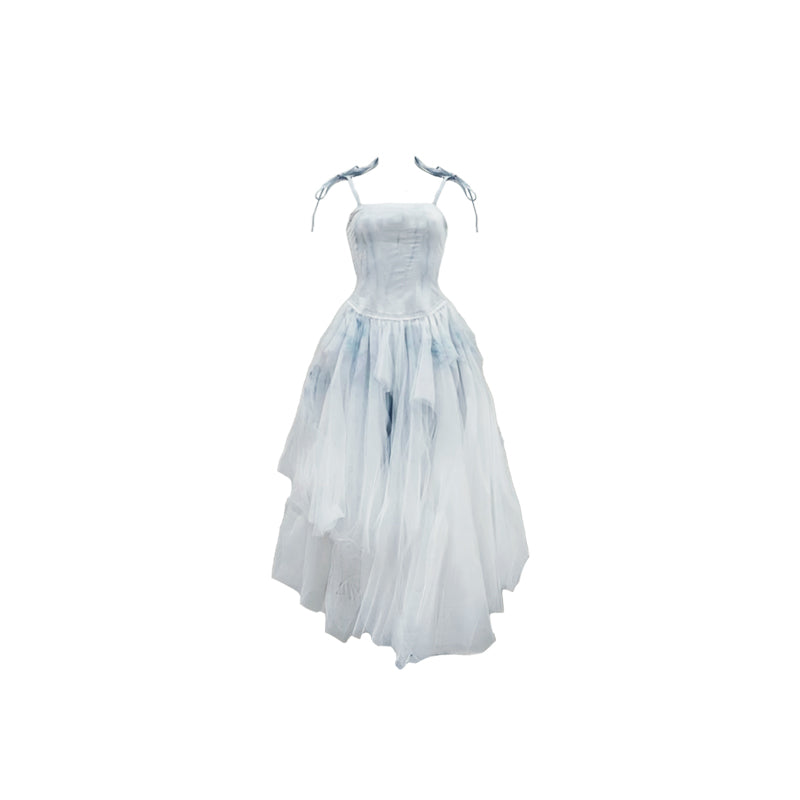Xiomara Ombr Suspender Dress - Ice Blue Gradient - S Xiomara Ombr Suspender Dress - Ice Blue Gradient - S