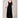 Ruched Silk Maxi Skirt with Drawstring Black
