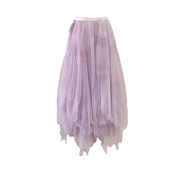 Forest elf tulle Skirt (washed dyed taro purple)