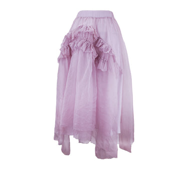 Ruffles Silk Organza Skirt (with Slip) – Taro Purple