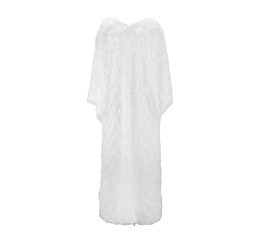 V-Neck Robe – White