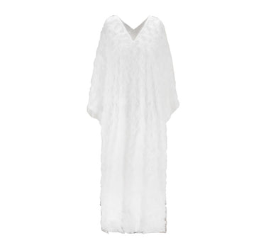V-Neck Robe – White