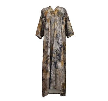 V-Neck Robe – Vintage Print