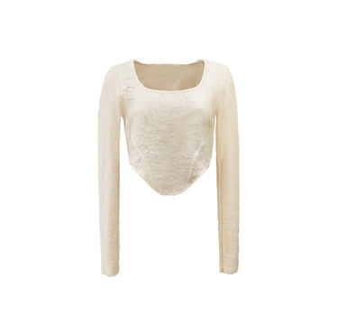 Wool knitted crop top