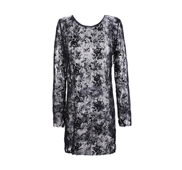 lace long top - Black