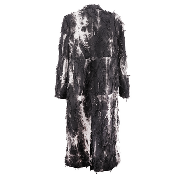 LU Coat - Black & White Tie-dye