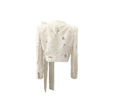ROMAN SUIT WITH BOW SHORT JACKET