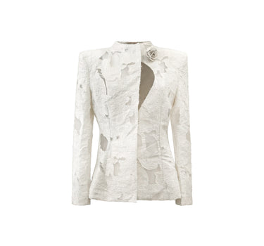 Roman blazer(white jacquard)