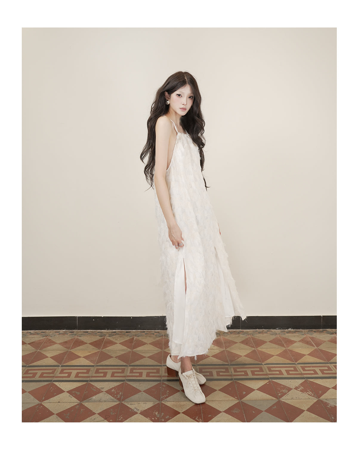 Feather Slip Dress