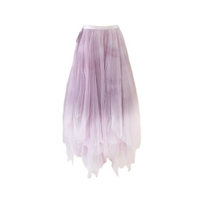 Forest Elf Tulle Skirt - Washed Dyed Gradual Taro Purple