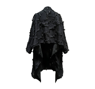 Front-Long and Back-Short Shawl Jacket