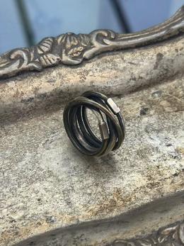 Hand made copper silver silk twist ring - By Cookie H.