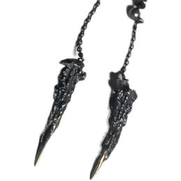 Hand made distressed silver copper deer antler ear drops - By Cookie H.
