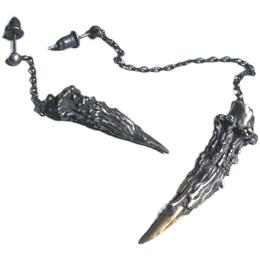 Hand made distressed silver copper deer antler long ear drops - By Cookie H.