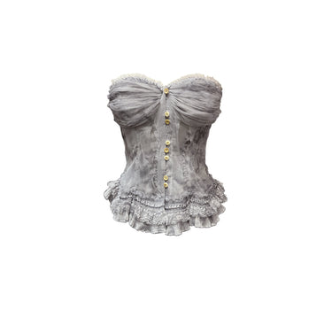 Bloody Mary Corset - Dyed Silver Grey