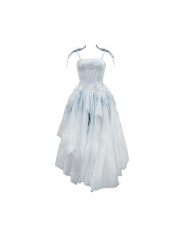 Xiomara Ombr Suspender Dress - Ice Blue Gradient - S Xiomara Ombr Suspender Dress - Ice Blue Gradient - S
