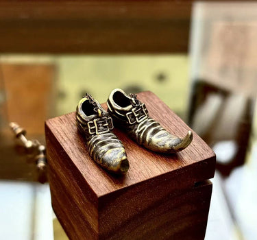 Hand made yuanyang mrs witch shoes earrings - By Cookie H.