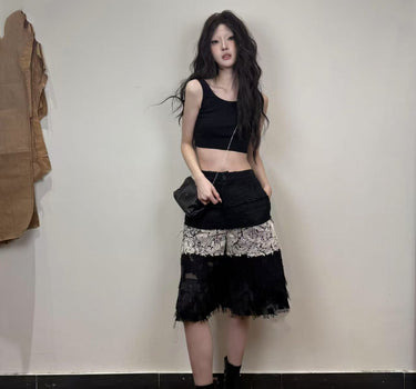 Layer Patched Skort