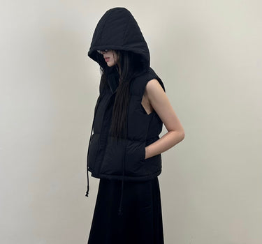 Witch hoodie down vest