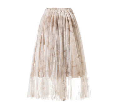 Little Swan Tulle Skirt - Washed Dyed Tea Color