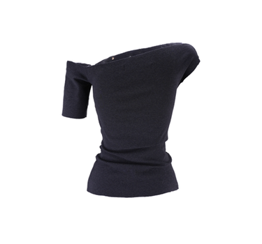 Lona One-Shoulder Knit Top - Black