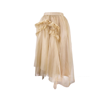 Ruffles Silk Organza Skirt (with Slip) – Washed Tea Color