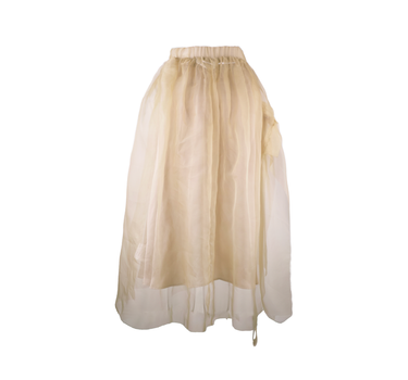 Ruffles Silk Organza Skirt (with Slip) – Washed Tea Color