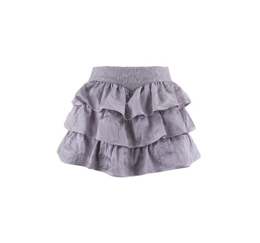 Ruffles Tiered Culottes - Washed Dyed Silver Grey