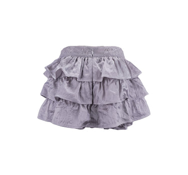 Ruffles Tiered Culottes - Washed Dyed Silver Grey