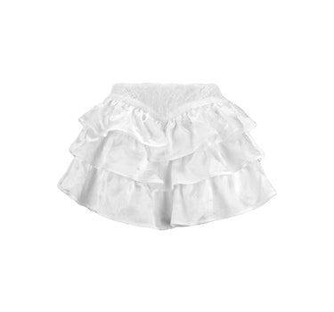 Ruffles Tiered Culottes - White