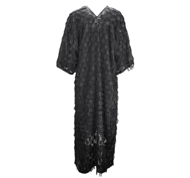 V-Neck Robe – Black
