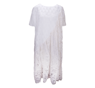 Cut-Out Robe - White