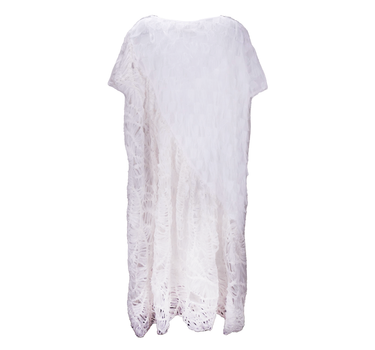 Cut-Out Robe - White