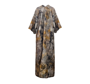 V-Neck Robe – Vintage Print