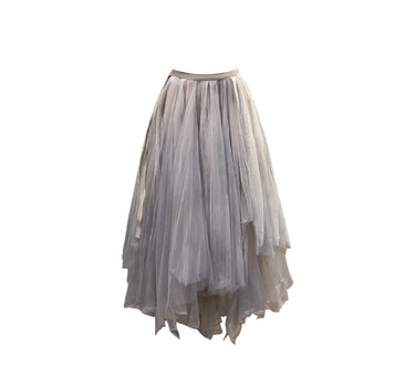 Forest elf tulle Skirt (washed dyed ink wash grey)
