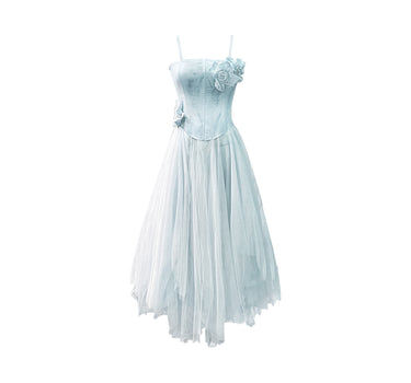 Garden Thicket Spirit Bustier Tulle Dress (Detachable Straps)