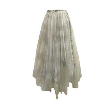 Forest Elf Tulle Skirt - Washed Dyed Grey Nude