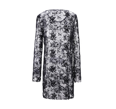 lace long top - Black